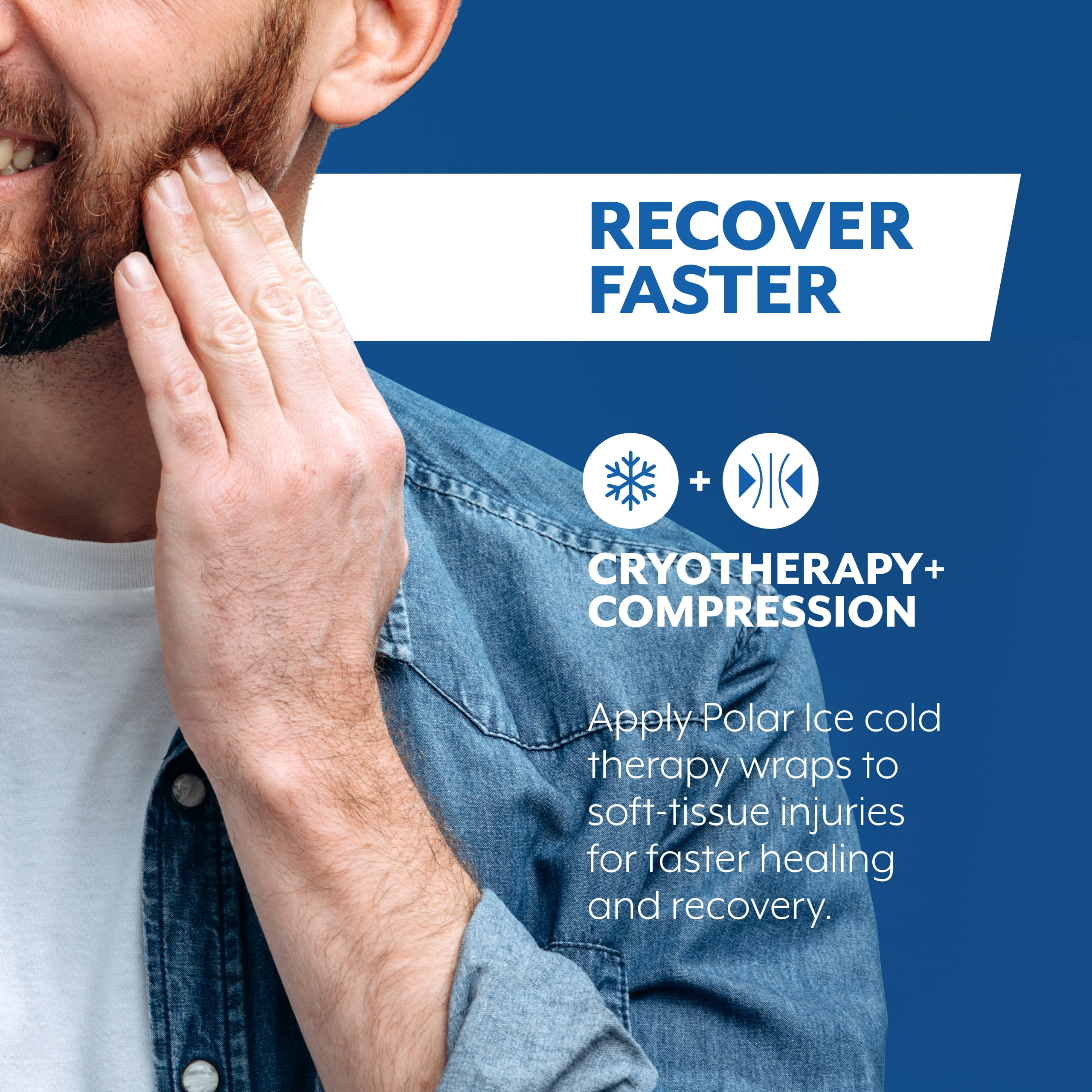 Polar Ice TMJ (Temporo Mandibular Joint) Wrap - Cryotherapy cold therapy pack