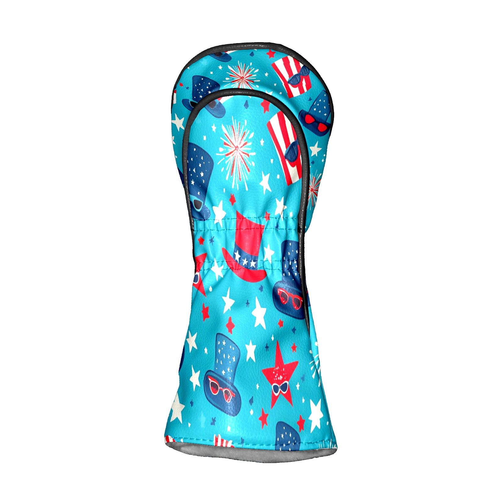 Golf Club Covers, RedBlue BalloonRose Premium PU Leather Driver Hybrid Putter Head Covers with Velvet Lining, Waterproof Golf Gifts for Men Women