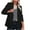Black, variant on YUGYXL Long Sleeve Blazer for Women Solid Color Plus Size Suit Jacket Trendy Notched Lapel Shrug Open Front Blazers Fall Outdoor Streetwear Jacket Gift for Family Pink,M