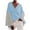 Light Blue, variant on Samickarr Sweatshirt for Women Trendy Oversized Long Sleeve V-Neck Pullover Fall Outfits Tops Color Block Causal Loose Hoodies Shirt
