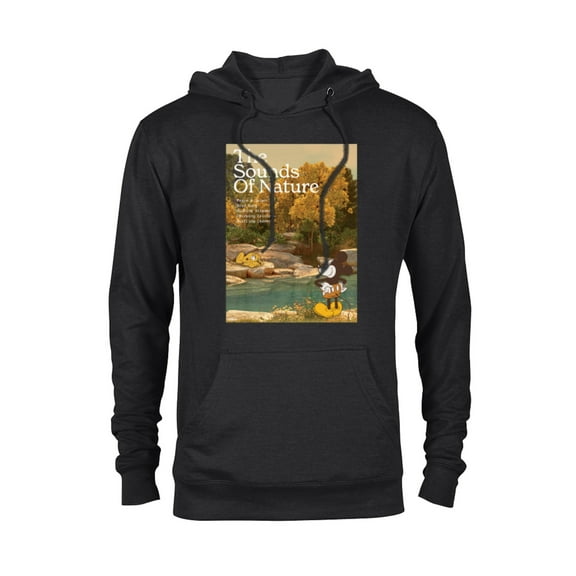 Disney Mickey Mouse Pluto Sounds of Nature Outdoor Earth Day - Pullover Hoodie for Adults - Customized-Black