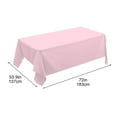 thumbnail image 4 of Rectangle Tablecloth, Solid Color Large Plastic Rectangle Table Cover, Waterproof Table Cloth, Wipe Clean Party Tablecloth Covers , 137*183cm, 4 of 6