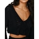 thumbnail image 3 of Sunloudy Conjunto de Falda de Punto para Mujer, Tops de Cordones con Cuello en V de Manga Larga con Falda de Cintura Elástica Traje de Verano y Otoño Sunloudy S M L XL, 3 of 6