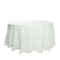 thumbnail image 4 of BalsaCircle 120" White Round Premium Polyester Faux Burlap Tablecloth Reception Dining, 4 of 8