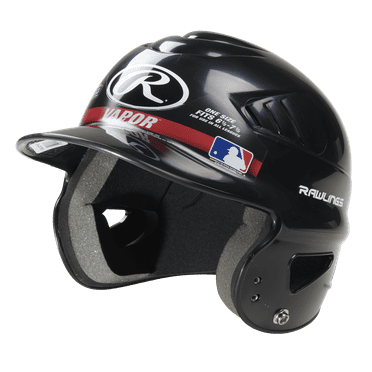 Rawlings | Vapor Youth Baseball Batting Helmet | 6 1/2" - 7 1/2" One Size Fits Most |Black