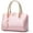 A / Pink, variant on Women's Glossy Top Handle Satchel Bag PU Patent Leather Trendy Boston Bag Simple Shoulder Crossbody Work Handbag Purse
