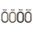 thumbnail image 4 of 1/2/4/5pcs Zinc Alloy Plated Accessories Camping Hiking Outdoor Carabiner Handbags Clips Spring Oval Rings Bag Belt Buckles SILVER 2PCS, 4 of 8