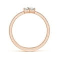 thumbnail image 2 of ANGARA Natural Princess Diamond Split Shank Ring in 14K Rose Gold for Women (Size-4mm| Color-I-J| Clarity-I1-I2) | April Birthstone, Anniversary, Jewelry Gift for Women | Natural Diamond Ring, 2 of 9