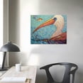 thumbnail image 4 of ONETECH  Pelican's Lost Supper Fish and Patterned Feathers, Black Framed, 4 of 5