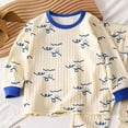 thumbnail image 4 of TTUHYWXI Baby Boy Clothes Pajama for Girls Fall Outfits Contrast Color Sweatshirts and Pants Fall Winter Set 2PC 3 6 12 18 24 Months 2T 3T 4T 5T, 4 of 5
