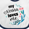 thumbnail image 4 of Inktastic My Nonna Loves Me for Girls Granddaughter Girls Baby Bib, 4 of 4