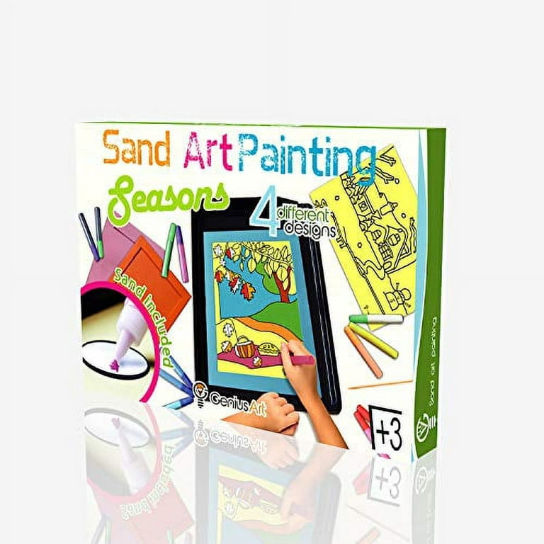 Genius Art Sand Art Painting Kits for Kids - Learn The Seasons - Arts and  Crafts for Girls - Crafts for Kids Ages 4-8 - Girls Toys - Girl Crafts 