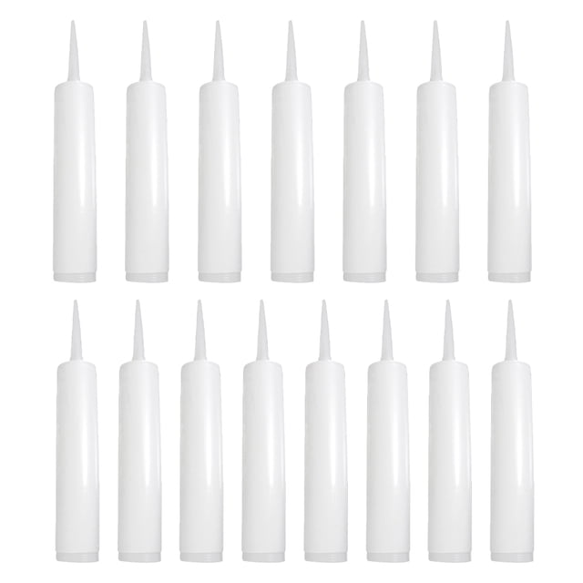 Raindrops 15 Pcs Tubes Vides de Scellant de Calfeutrage Blancs Remplissables Tubes Réutilisables pour Réparation et Rangement