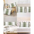 thumbnail image 6 of Green White Ombre Satin Pillowcase for Hair and Skin with Zipper, Soft Breathable Cooling Silk Pillow Cases, Country Pastoral Gradient Minimalist Body Pillow Covers Bed Pillows 20"x54", 6 of 6