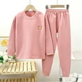 thumbnail image 2 of Hessimy Toddler Boys Girls Spring Summer Cartoon Pattern Ruffled 2Pcs Snug Fit Soft Fabric Sleepwear Pjs Set, Ruffled Detail, 3M-12T(Pink,9-10 Years), 2 of 4