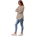 thumbnail image 3 of FUNING  Long Sleeve Shirts for Women Tunic Tops for Women Loose Fit Dressy Crew Neck Pullover Basic Sweaters for Women 2025, 3 of 6
