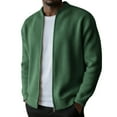 thumbnail image 1 of RXMEKW Cardigan à Manches Courtes, Veste Décontractée pour Hommes avec Fermeture Éclair, 1 of 7