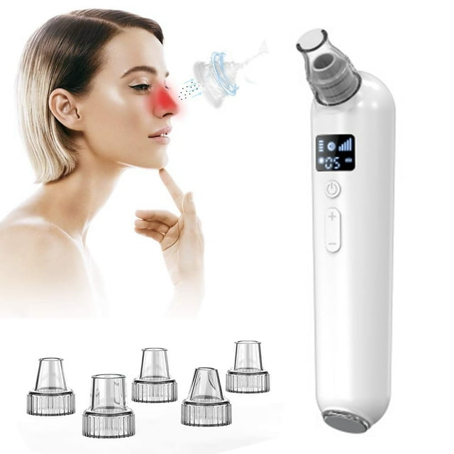 Aspiradora removedora de espinillas - Succionador de 5 poros reemplazables, instrumento de puerto USB, pantalla LED Limpiadores de poros de belleza de succión potentes ajustables Xemadio 2035691-1