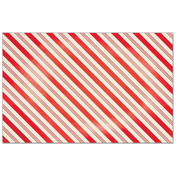 CounterArt "Peppermint Stripes" 24-Sheet Reusable Premium Paper Placemats