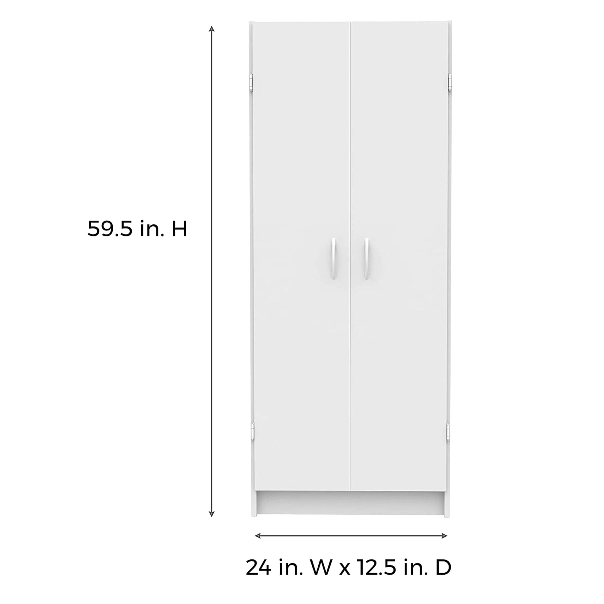 ClosetMaid 12.5 x 24 x 59.5 Inch Adjustable 4 Shelf Pantry Cabinet, White - 2