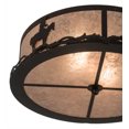 thumbnail image 2 of Meyda Tiffany 187291 Cowboy And Steer 2 Light 22" Wide Semi-Flush Drum Ceiling Fixture -, 2 of 7