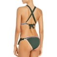 thumbnail image 2 of Platinum Inspired By Solange Ferrarini Women’s Crochet Trim Bikini Bottom, Green, Large, 2 of 2