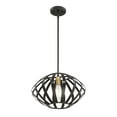 thumbnail image 4 of Trade Winds Josephine 16" Mini Pendant in Bronze Straps with Warm Brass Socket, 4 of 6