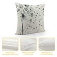 thumbnail image 4 of YINGXI Throw Pillow Cushion Cover, s Blowing in The Wind Fluffy Flower Romance Theme, Zippered Double-Side Digital Print Decor,White and Black 20x20in, 4 of 5