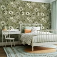 thumbnail image 2 of Peel and Stick Wallpaper Contact Paper Sage Green Floral Boho Vintage French Country Victorian Flowers Leaves Self Adhesive and Removable 23.6in x 118in, 2 of 8