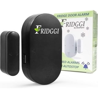 FRIDGGI - Freezer Door Alarm When Left Open, Fridge Door Alarm with Delay 80 DB to 110 dB, 60sec, 120sec, 180sec Reminders (White)