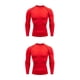 thumbnail image 2 of Guardurnaity Ropa interior térmica para hombre, medias deportivas de secado rápido, capas base para correr, ropa deportiva de manga larga, Fitness Rojo,XXXL 2Conjunto, 2 of 6