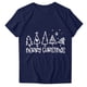 thumbnail image 3 of Navidad Mujeres Tops, Cuello Redondo Manga Corta Impresa Camiseta, Vintage Holiday Humor Tee Top, 3 of 4