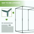 thumbnail image 4 of Slsy Galvanized Raised Garden Bed Kit w/Crop Cage Anti-Bird Netting Mesh Cover, 71" x 35.4" x 59" Large Metal Outdoor Planter Garden Boxes w/ 2 Roll-up Zippered Doors, for Vegetables Herbs Flowers, 4 of 9