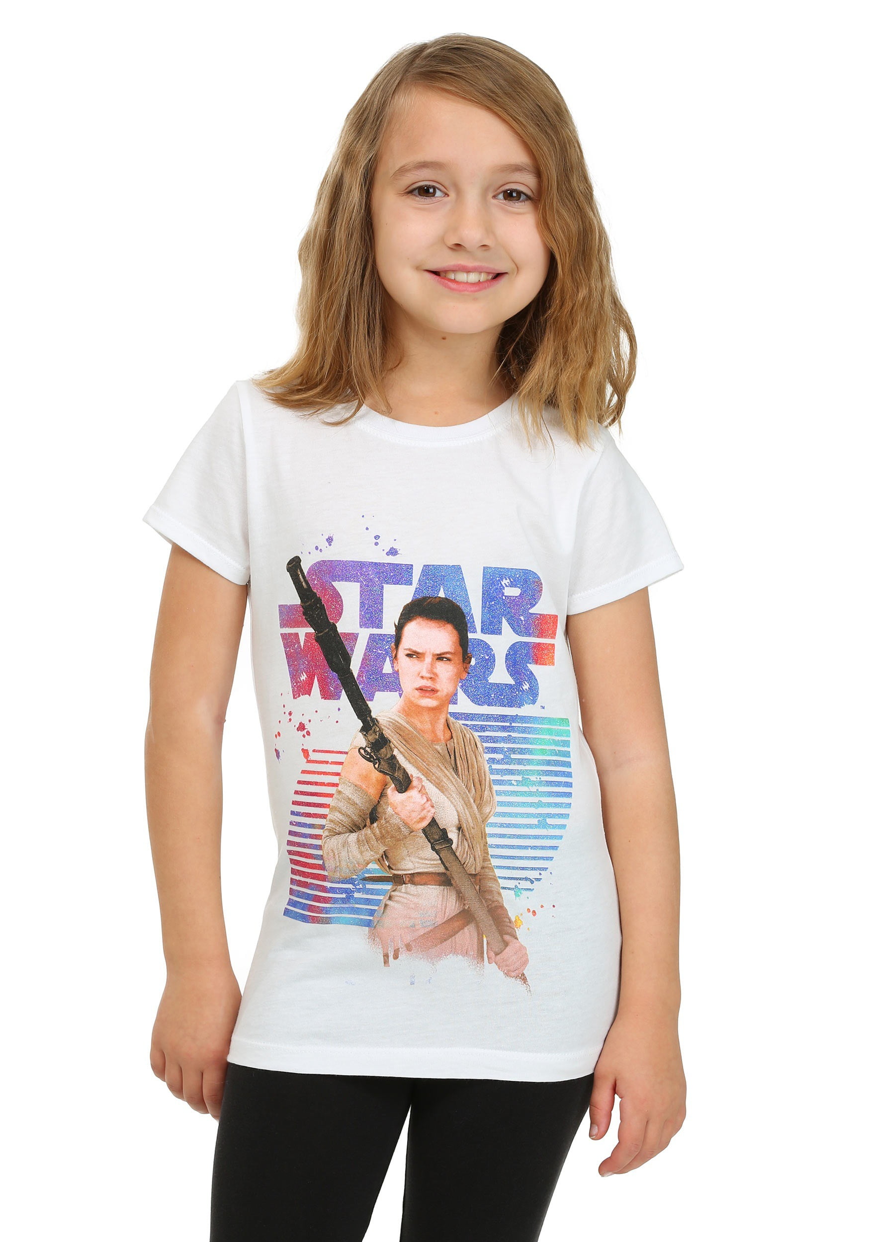 Star Wars Ep 7 Rey Logo Girls T-Shirt 