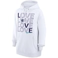 thumbnail image 2 of Women's G-III 4Her by Carl Banks  White Charlotte Hornets Basketball Love Fleece Pullover Hoodie, 2 of 3