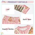 thumbnail image 3 of FORMRS Long Sleeve Top and Pants Pajama Set for Niños 2-Piece Sleepwear, Sizes 18M-8Y, Gingerbread Houses, 3 of 6