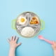thumbnail image 4 of KAKOWELY Plato de comida con doble asa, plato dividido para servir comida, plato dividido con 3 compartimentos, accesorio para niños, 4 of 4