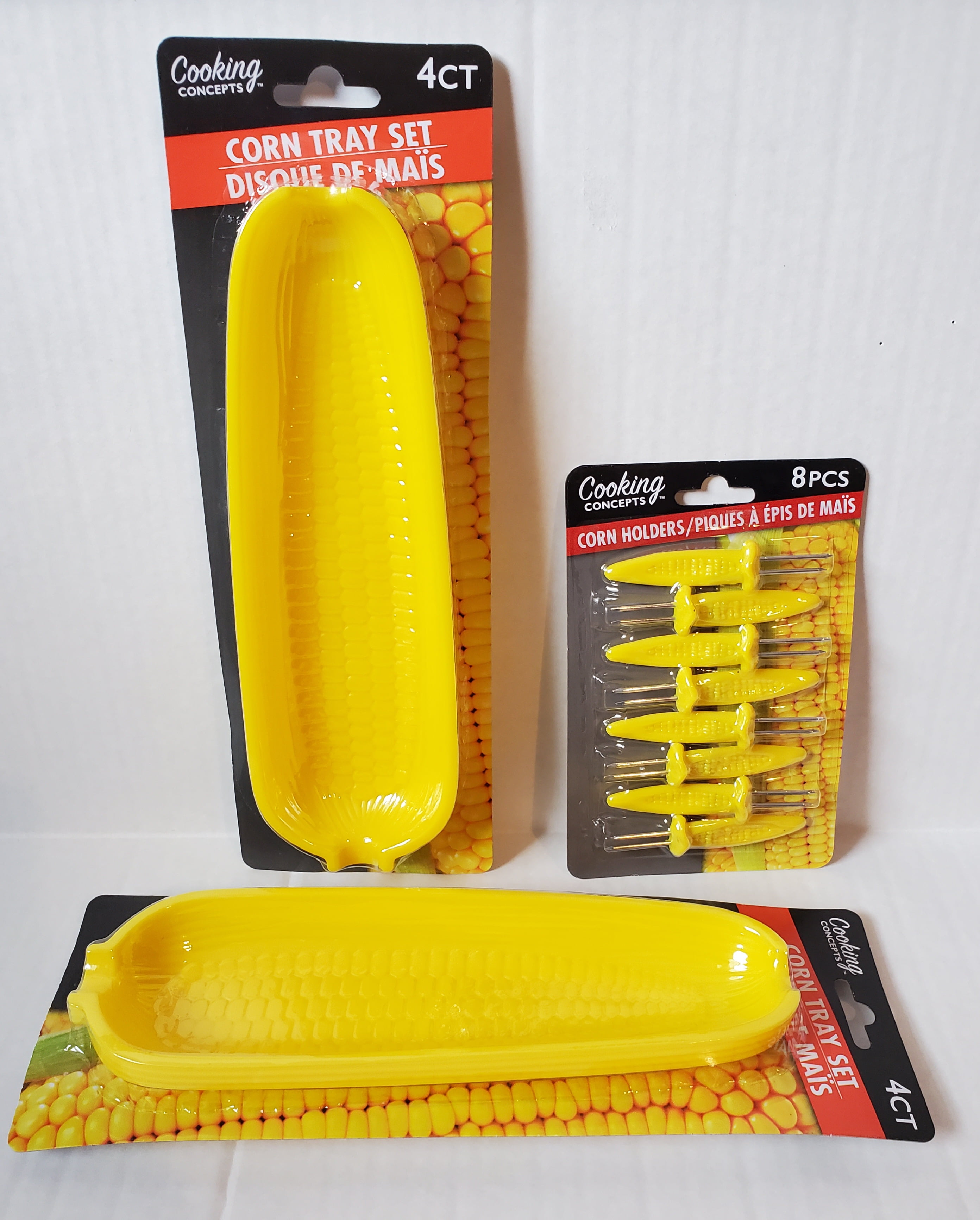 SBL 16 Piece Set of 8ct Corn Tray and 8ct Jumbo Corn Holders,
