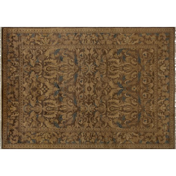 Peshawar Messi Chocolate/Gold Rug, 10'3" x 14'5"