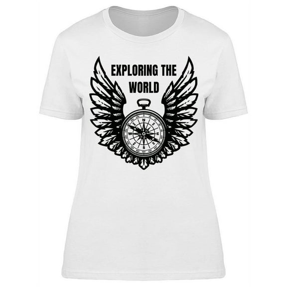 Winged Clock: Explore The World T-Shirt Women -Image by Shutterstock, Female x-Large