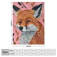 thumbnail image 4 of Creowell  Pink Cute Fox Blanket Fox Gifts Throw Blanket for Women Fox Lovers Super Soft Flannal Fox Throw Blanket for Bedding Couch Sofa Home Living Room Decor Birthday Gifts  60x80in, 4 of 6