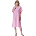 thumbnail image 1 of Chemises de Nuit d'Été pour Femmes, Douce 100 % Coton Confortable Légère à Manches Courtes Nuisette pour Dames, 1 of 5