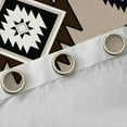 thumbnail image 4 of jejeloiu Vintage Aztec Rhombus Curtains Pack of 2 (42x84 Each),Boho Tribal Geometric Curtains Blackout,Brown White Black Bedroom Curtains For Kids,Luxury Bedroom Decor, 4 of 6