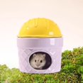 thumbnail image 6 of YWMJZEU Ceramic Hamster Nest Hamster Habitats Cute Indoor Cave Cooling House Pet Hideout Yellow, 6 of 9