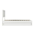 thumbnail image 6 of Clayton Twin Wood Platform Bed with Panel Footboard and Twin Trundle in White, 6 of 10