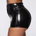 thumbnail image 4 of Women Leather Boxer, Sexy Open Crotch, Shiny Latex Underwear Crotchless, 4 of 6