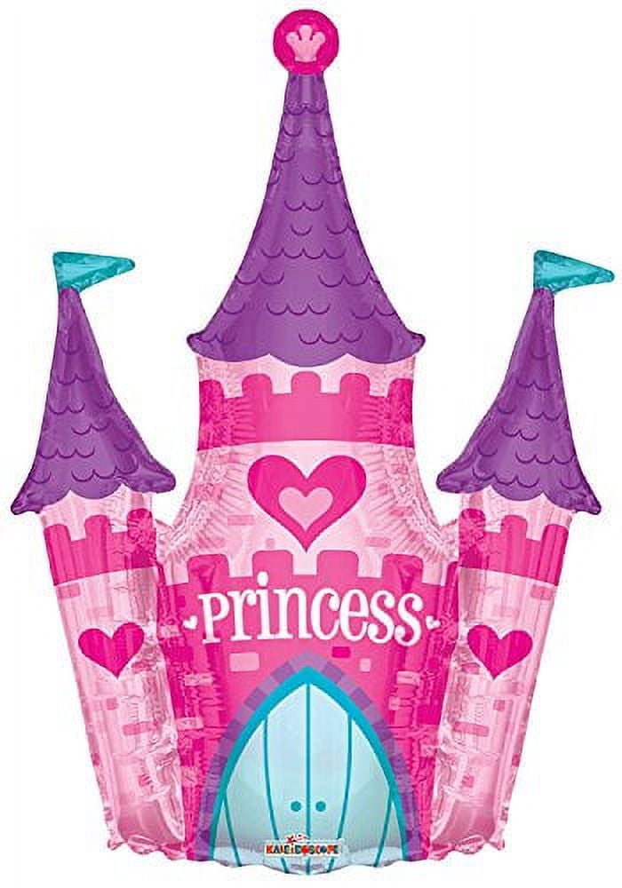 Princess Party 3rd Birthday Glamour Girl Castle and Crown Balloon Bouquet Decorations