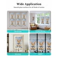 thumbnail image 6 of Window Privacy Film Brown Easter Bunny Stained Glass Window Film Decorative Sun Block Window Cover Spring Floral Blue Window Clings Static Adhesive Sticker for Bathroom 17.7"x78.7", 6 of 7