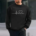 thumbnail image 2 of Miluxas Valentines Day Sweatshirt for Men Love Heart Graphic Crewneck Pullover Sweatshirts Funny Long Sleeve Valentine Shirts Black, 2 of 6