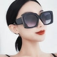 thumbnail image 4 of Oversized Sunglasses Women Men Vintage Wide legs Sun Glasses camouflage Leopard Black Eyeglasses UV400, 4 of 8
